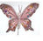 7" Pink Butterfly Clip with Mutil Color Jewels