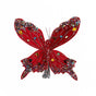 7" Red Butterfly Clip with Mutil Color Jewels