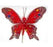 7" Red Butterfly Clip with Mutil Color Jewels