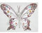 7" White Butterfly Clip with Mutil Color Jewels