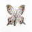 7" White Butterfly Clip with Mutil Color Jewels
