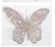 8" Pink & Platinum Butterfly Clip