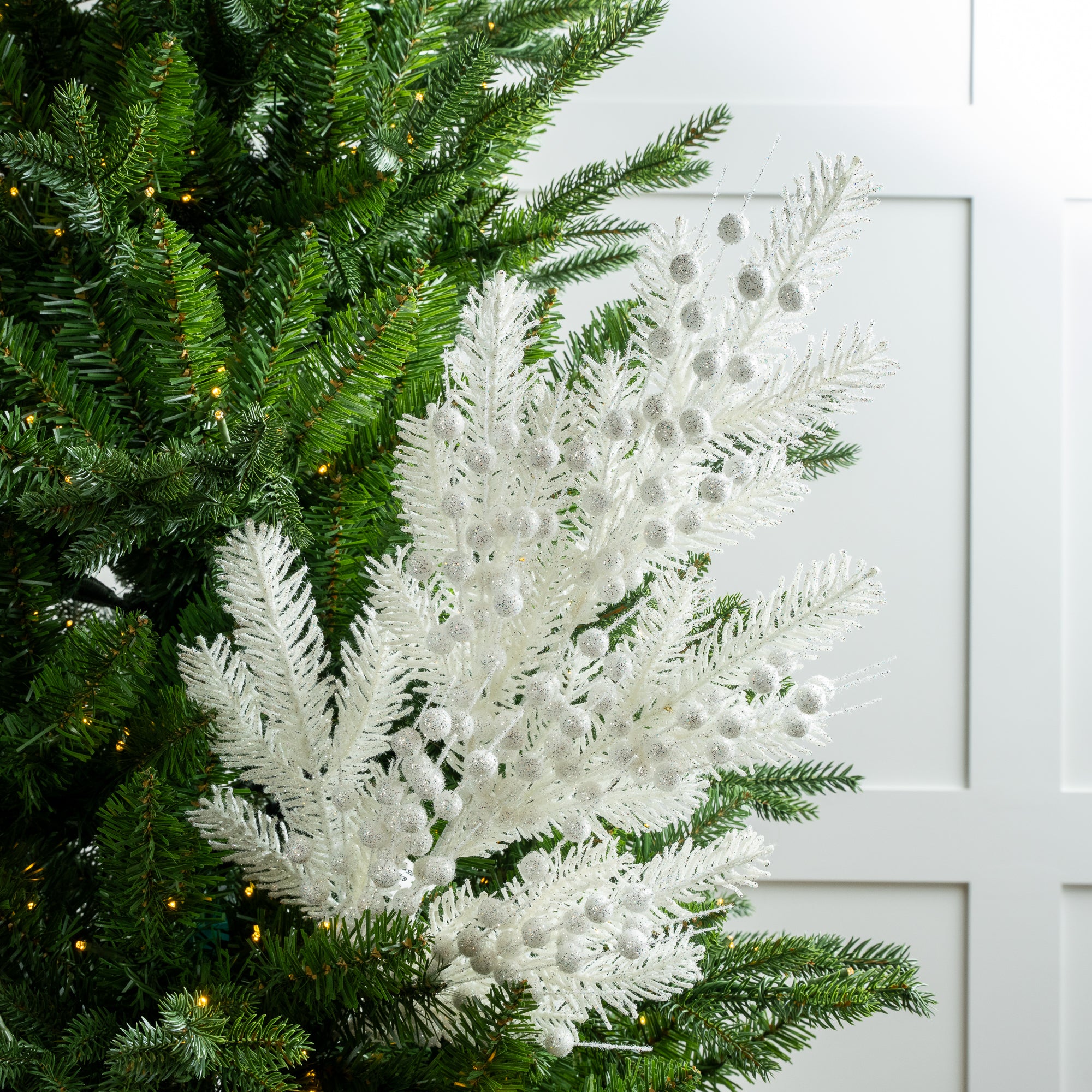 31" White Berry Snow Branch