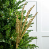 27" Gold Glitter Fern