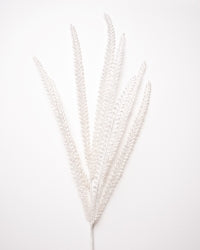 27" White Glitter Fern
