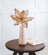 15" Poinsettia Velvet Stem