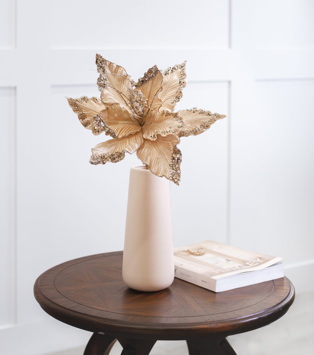 15" Poinsettia Velvet Stem