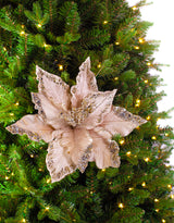 15" Poinsettia Velvet Stem