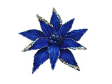 14" Glitter Sequin Edge Poinsettia Clip