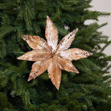14" Cappuccino Poinsettia Clip