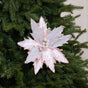 11" Pink Poinsettia Clip