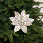 14" Platinum Poinsettia Stem