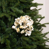 20" Ivory Hydrangea Leaf Stem