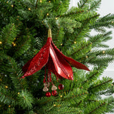 9" Beaded Flower Ornament