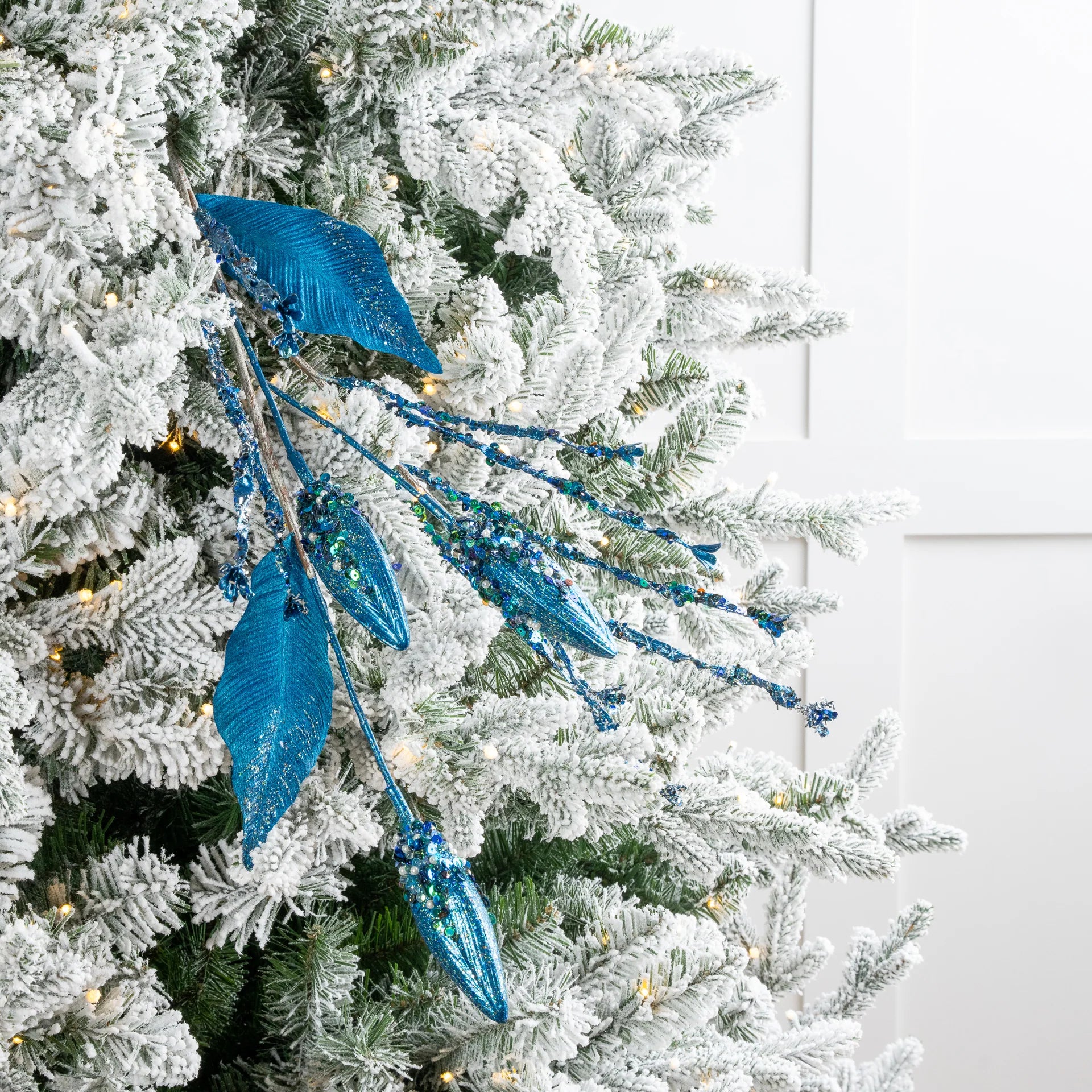 32" Glittered Twig Spray