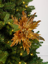12" Glitter Poinsettia Clip