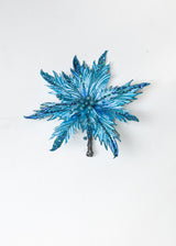 12" Glitter Poinsettia Clip