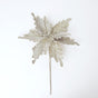 18" Platinum Poinsettia Clip