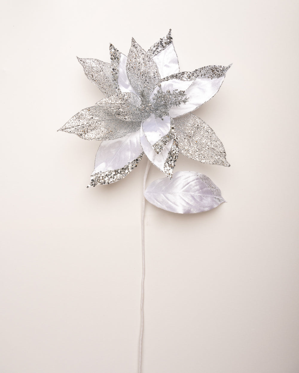 29" Velvet Poinsettia Stem