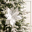 29" White Velvet Poinsettia Set Of 6
