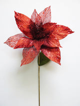 29" Velvet Poinsettia Stem
