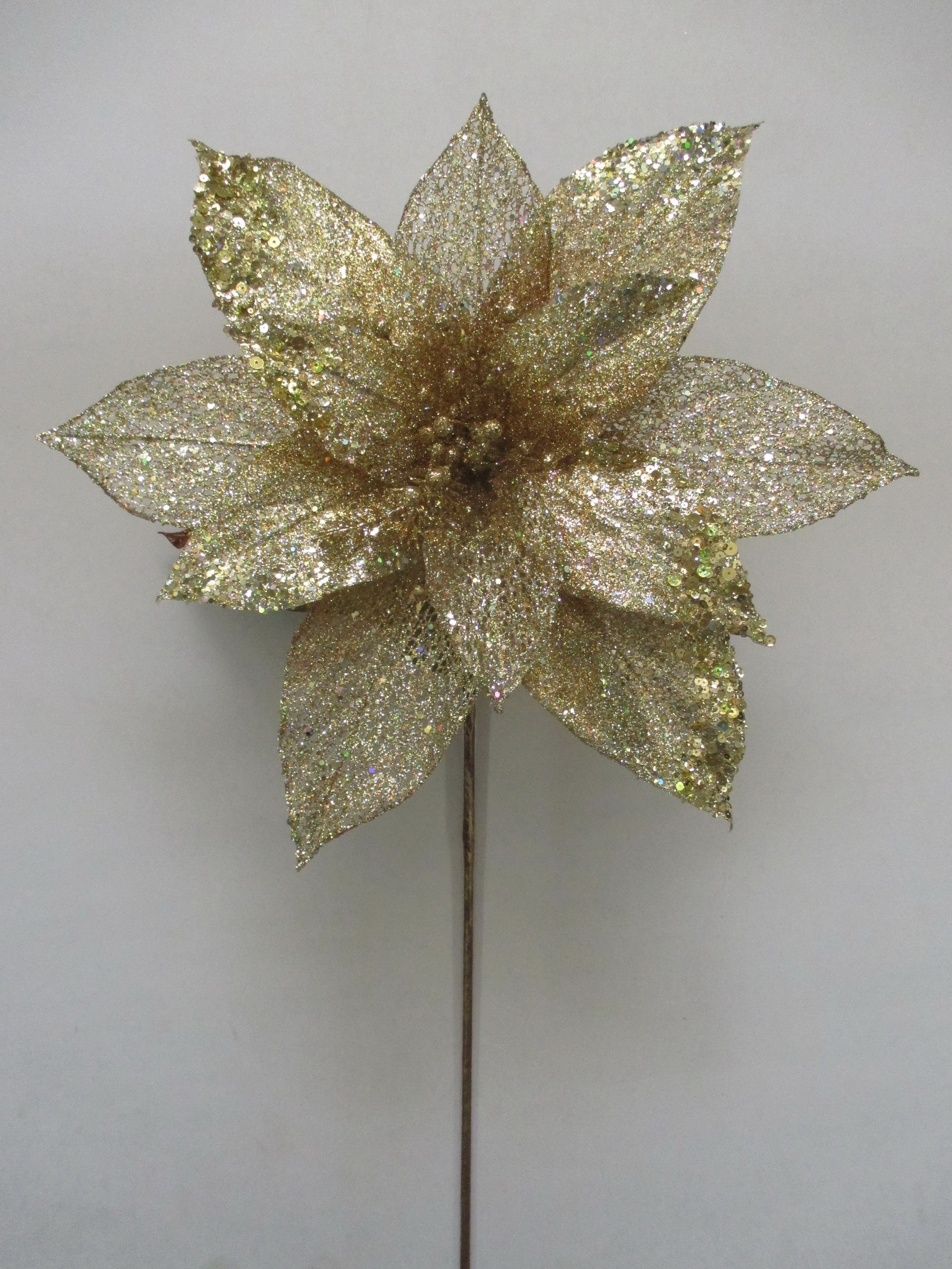 29" Velvet Poinsettia Stem