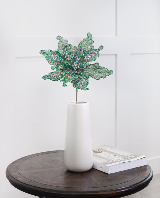 25" Gold Net Mesh Poinsettia