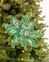 25" Gold Net Mesh Poinsettia