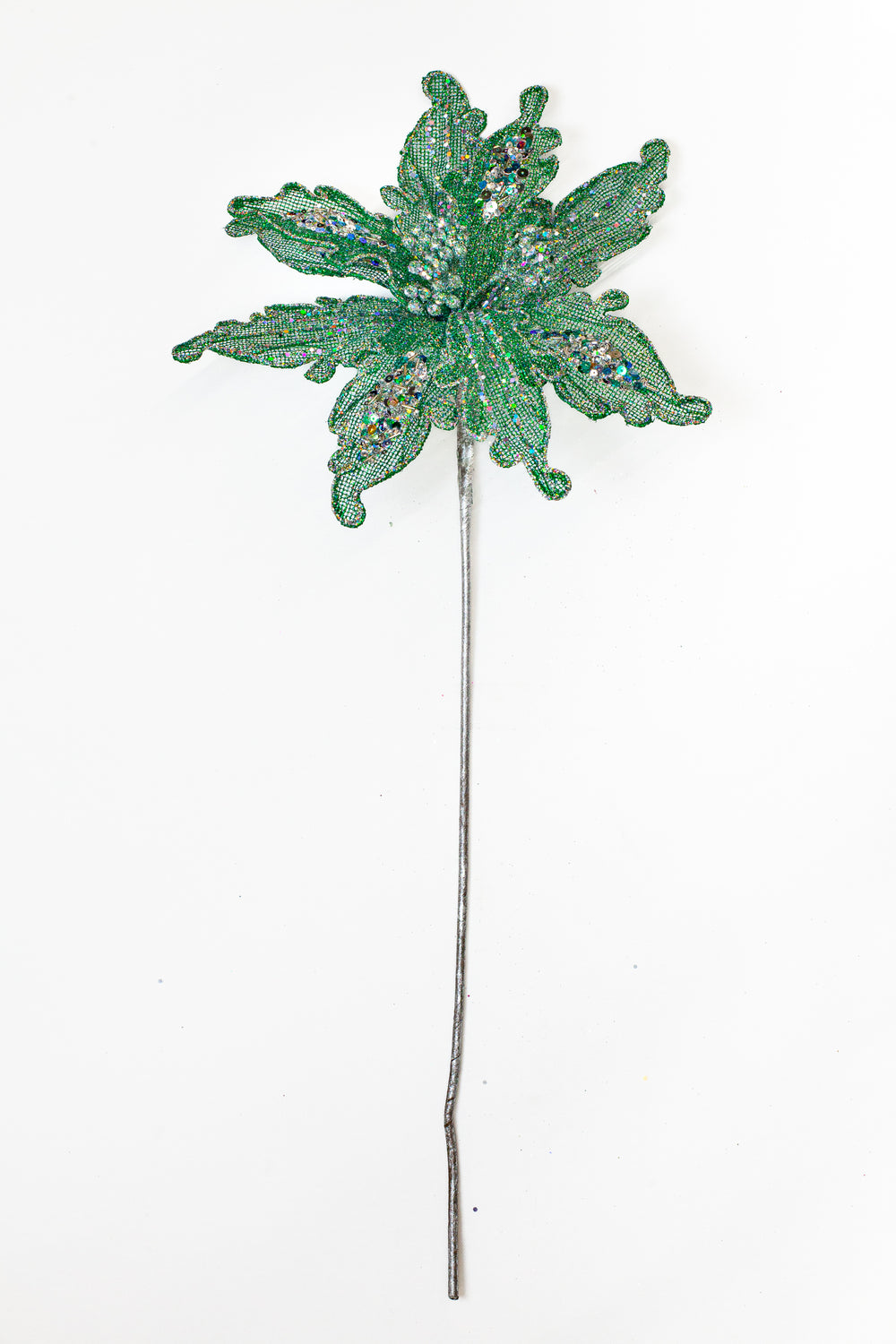 25" Gold Net Mesh Poinsettia