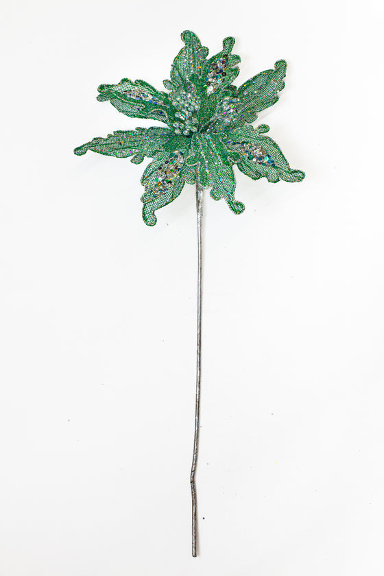 25" Gold Net Mesh Poinsettia