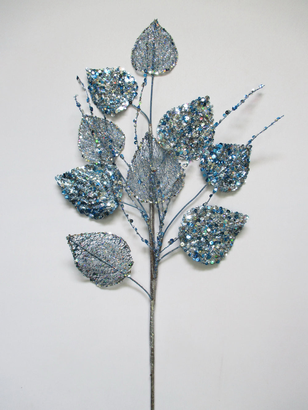 28" Blue Leaf Branch