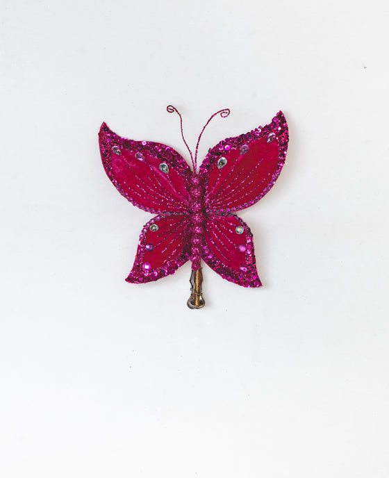 8" Hot Pink Gem Butterfly