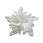 10" White Poinsettia Net Clip