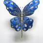 9" Blue Glitter Butterfly