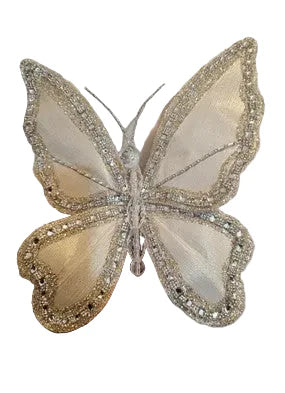 10" Ivory Jewel Butterfly Pick