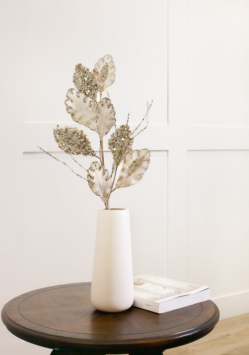 25" Sequin Leaf Branch