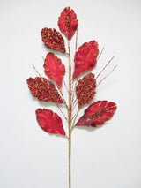 25" Sequin Leaf Branch