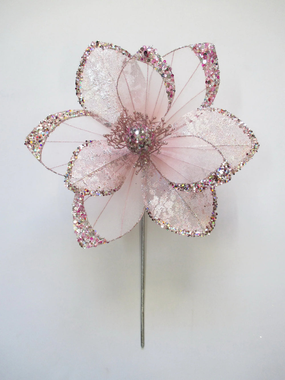 17" Glitter Hibiscus Stem