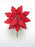 9" Velvet Poinsettia Pick