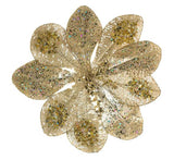 14" Sheer Poinsettia Pick