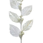 32" White Velvet Leaves