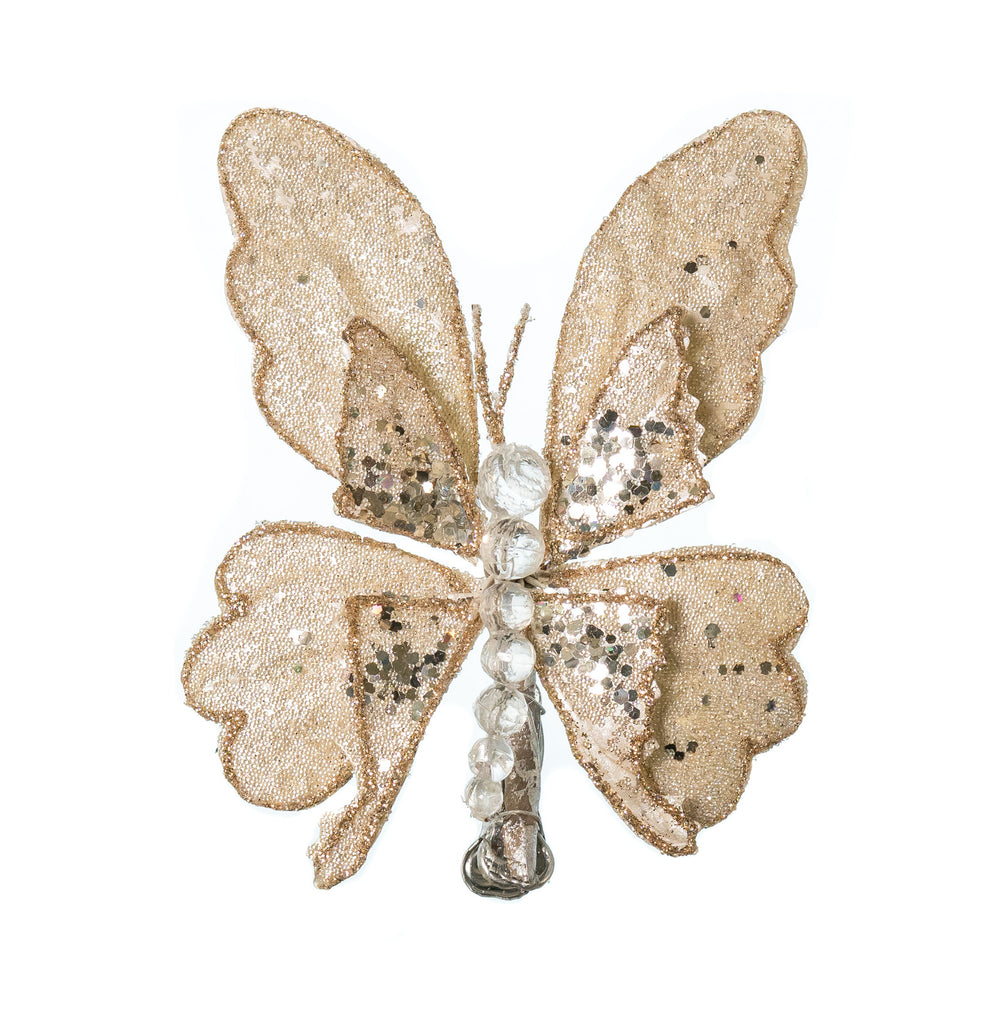 7" Pearl Butterfly Clip