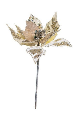 20" Ivory Giant Poinsettia