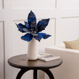 20" Naval Blue Giant Poinsettia Stem