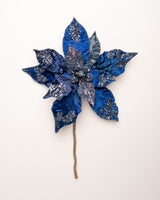 20" Naval Blue Giant Poinsettia Stem