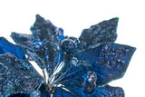 28" Navy Blue Giant Poinsettia Stem