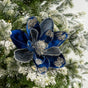 18" Sapphire & Silver Magnolia Stem