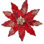10" Poinsettia With Clip
