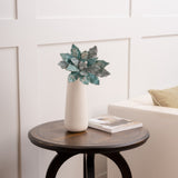 18" Poinsettia Stem With Leaves