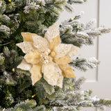 18" Poinsettia Stem With Leaves